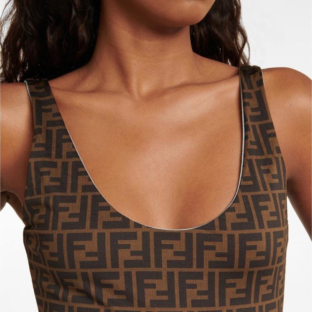 FENDI FF logo reversible swimsuit bodysuit - Picture 5 of 9